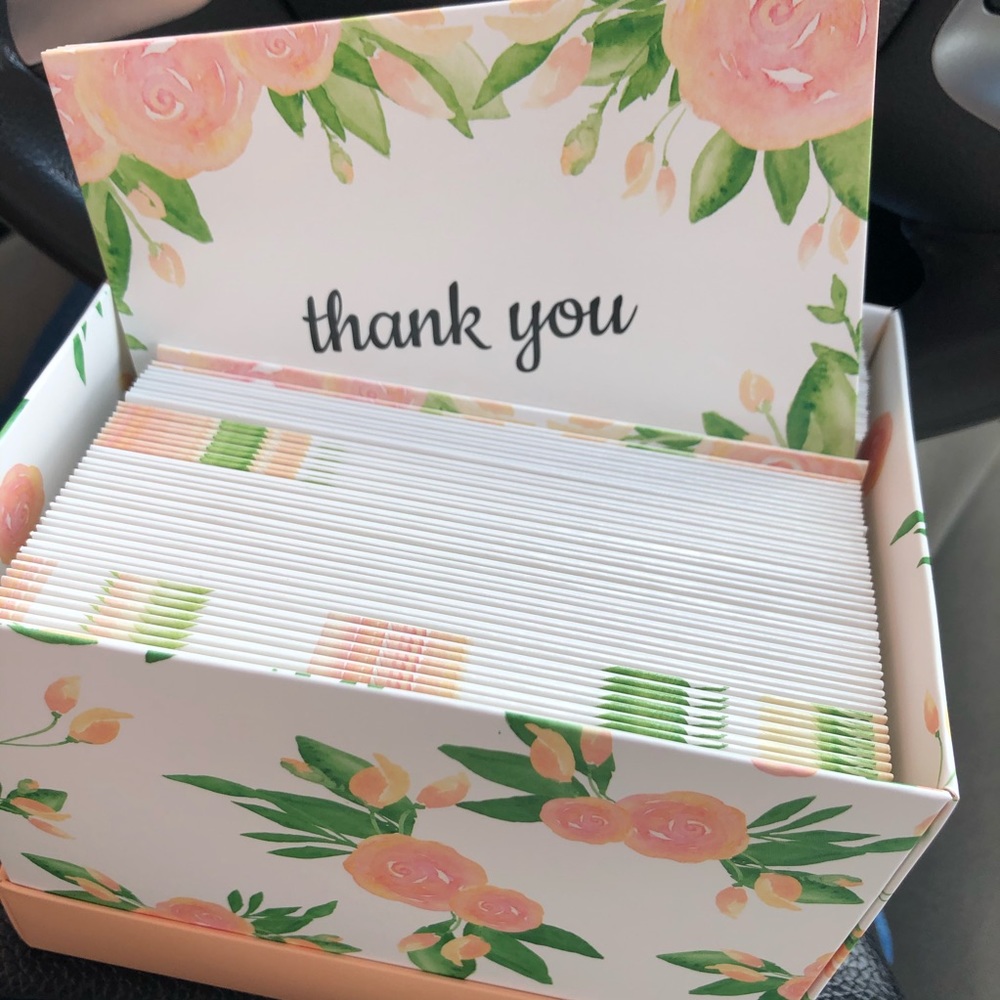 96 Floral Thank You Card Notes